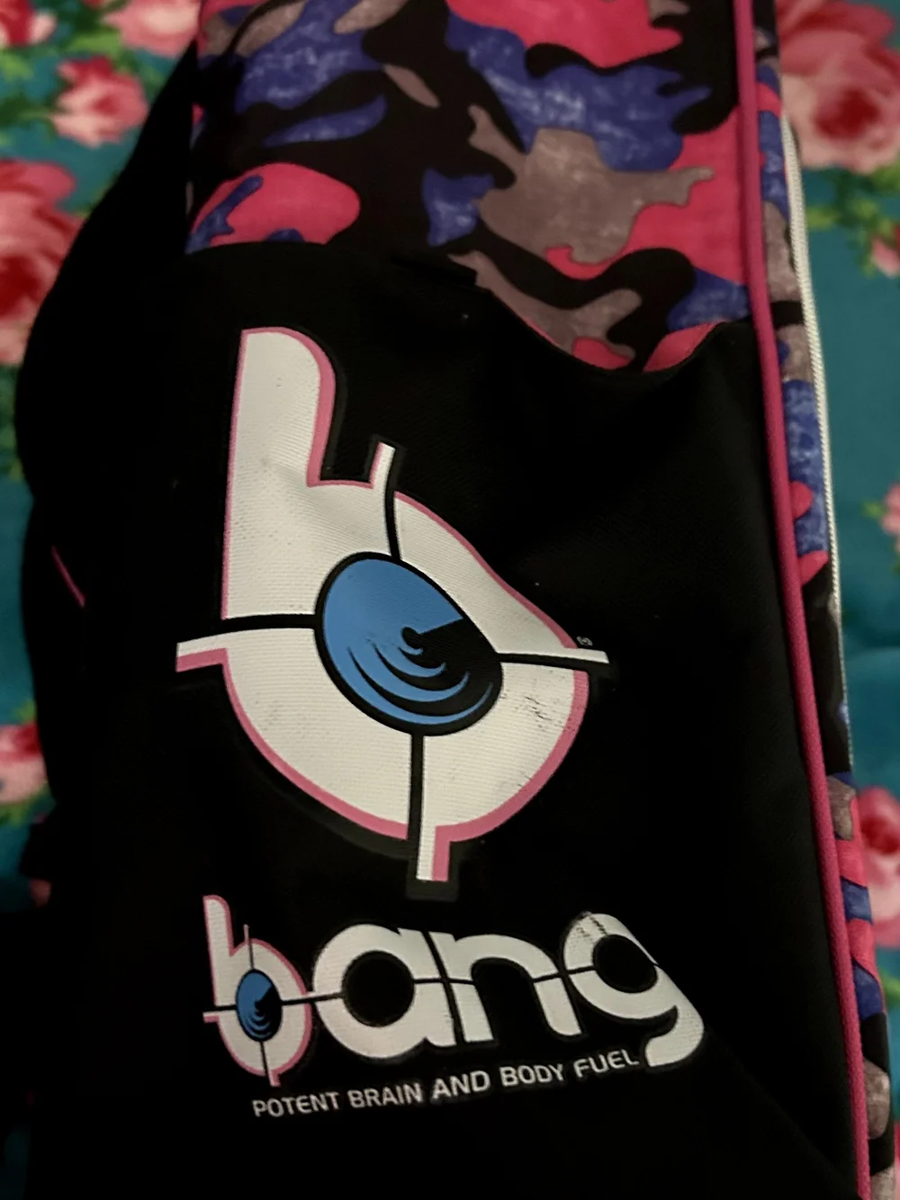 Bang Revolution Graphic Backpack - Pink & Blue Camo